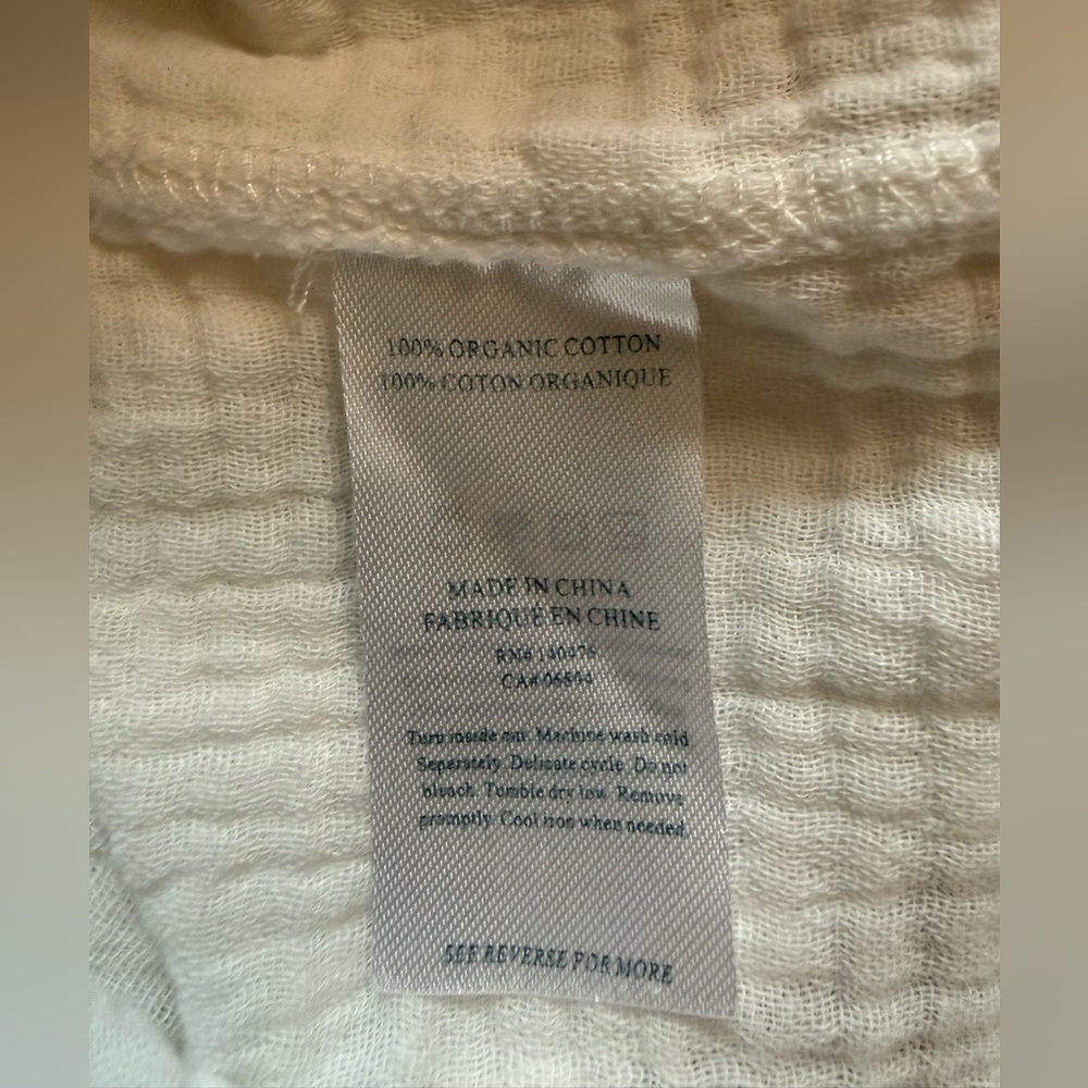 Faherty Dream Cotton Gauze Desmond Top White Sz Small - Picture 10 of 11